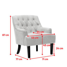 Fabric Gold Patchwork Lydia Accent Chair - thumbnail 8