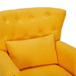 Velvet Armchair  Accent Lounge Chair With Waist Pillow - thumbnail 6