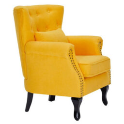 Velvet Armchair  Accent Lounge Chair With Waist Pillow - thumbnail 5