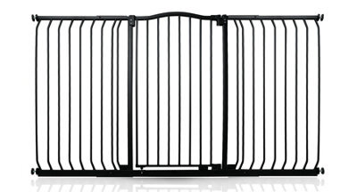Safetots Extra Tall Curved Top Safety Gate, 161Cm - 170Cm, Matt Black, Extra Tall 100Cm In Height, Pressure Fit Stair Gate - image 1