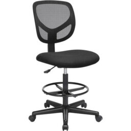 Songmics Drafting Stool Chair, High Office Chair, Ergonomic Painting Chair With Adjustable Height Footrest, Standing Desk Chair - thumbnail 2