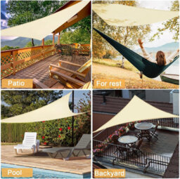 Beige 3Mx3M Shade Sail Uv Resistant - thumbnail 5