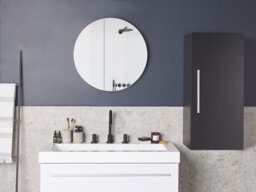 Beliani Bathroom Wall Mounted Cabinet Bilbao 40 Cm Black - thumbnail 2