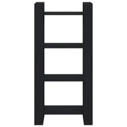 Berkfield Book Cabinet/room Divider Black 60X35X125 Cm Solid Wood - thumbnail 3