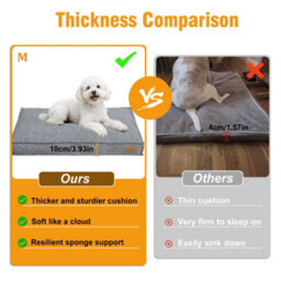 Bingopaw Orthopedic Foam Dog Bed, 118X89X12Cm Linen Calming Surface Waterproof Comfort Mattress Pillow - thumbnail 8
