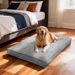 Bingopaw Orthopedic Foam Dog Bed, 118X89X12Cm Linen Calming Surface Waterproof Comfort Mattress Pillow - thumbnail 6