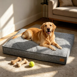Bingopaw Orthopedic Foam Dog Bed, 118X89X12Cm Linen Calming Surface Waterproof Comfort Mattress Pillow - thumbnail 1