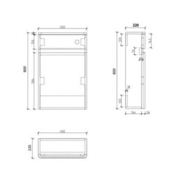Plum&clay Marvel Gloss Dark Grey Back To Wall Toilet Wc Unit - thumbnail 3