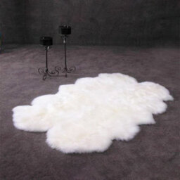 Living And Home White Irregular Super Soft Shaggy Longhair Area Rug Kids Room Decor Chair Sofa Cover Seat Pad 110 X 180 Cm - thumbnail 3