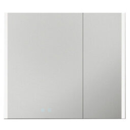 Stylish 800 X 700mm Ip44 Led Bathroom Mirror Cabinet With Bluetooth And Demister - thumbnail 1