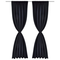 Walplus 2 Pcs Black Slot-Headed Blackout Curtains 135 X 245 Cm - thumbnail 2