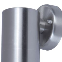 GoodHome Candiac Fixed Satin Stainless Steel Mains-Powered Integrated Led Outdoor Contemporary Wall Light 380Lm (Dia)6Cm - thumbnail 3