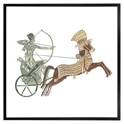 "Andrew Lee Pharaoh On War Chariot (Picutre Frame) / 16X16"" / Black" - image 1