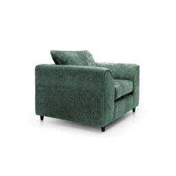 Abakus Direct Harriet Crushed Chenille Armchair Chair In Rifle Green - thumbnail 3