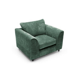 Abakus Direct Harriet Crushed Chenille Armchair Chair In Rifle Green - thumbnail 6