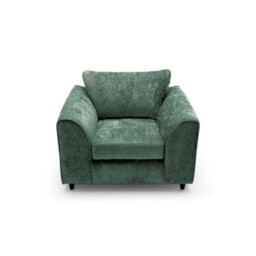 Abakus Direct Harriet Crushed Chenille Armchair Chair In Rifle Green - thumbnail 5