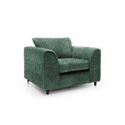 Abakus Direct Harriet Crushed Chenille Armchair Chair In Rifle Green - thumbnail 2