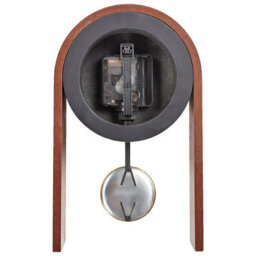 Wyld And Coco Luxe Table Clock Black Mdf With Gold Pendulum, Arched Mantel Clock, W16 X D6 X H25Cm - thumbnail 5