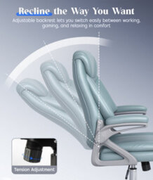 Executive Office Chair With Flip-Up Armrests,  Comfy Ergonomic Computer Chair With Tilt Function For Home Office Working Setup - thumbnail 4