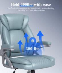 Executive Office Chair With Flip-Up Armrests,  Comfy Ergonomic Computer Chair With Tilt Function For Home Office Working Setup - thumbnail 2