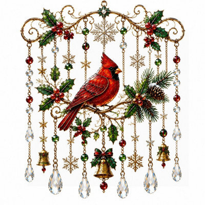Amorly Acrylic Hanging Wind Chime Ornament, Christmas Themed Decorative Pendant For Window, Wall Home Holiday Decoration - image 1