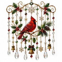 Amorly Acrylic Hanging Wind Chime Ornament, Christmas Themed Decorative Pendant For Window, Wall Home Holiday Decoration - thumbnail 1