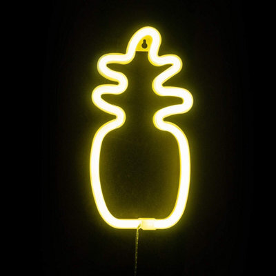 Globrite Neon Light Sign - (Pineapple) Led Battery Usb Night Light For Bedroom Walls Children Party Decoration