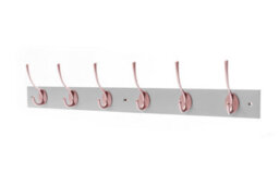 Keypak Victorian 6 Hook Wall-Mount Wooden Coat Rack, 68Cm - Dove Bloc With Rose Hooks - Fixings Included - thumbnail 1