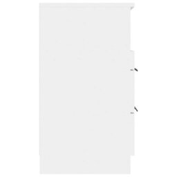 Berkfield Bedside Cabinet White Engineered Wood - thumbnail 4