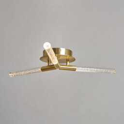 Litecraft Paige Satin Brass 3 Arm Led Bubble Semi Flush Ceiling Light - thumbnail 3
