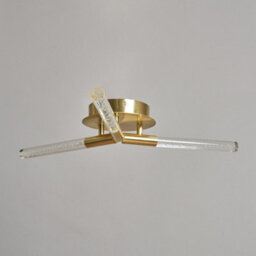 Litecraft Paige Satin Brass 3 Arm Led Bubble Semi Flush Ceiling Light - thumbnail 4