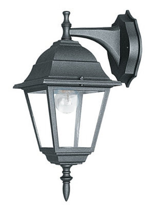 Luminosa Lighting Luminosa Roma Outdoor Down Wall Lanterns Black, Ip44 19.5X35X14.6Cm