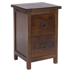 Core Products Boston 2 Drawer Petite Bedside Cabinet, Rich Dark Brown Lacquer Finish H53.0Cm X W36.0Cm X D32.0Cm - thumbnail 3