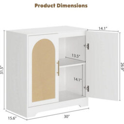 Sideboard Buffet Storage Cabinet Door Shelf Coffee Bar Console Table - thumbnail 2