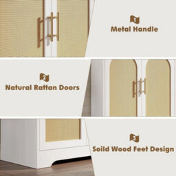 Sideboard Buffet Storage Cabinet Door Shelf Coffee Bar Console Table - thumbnail 3