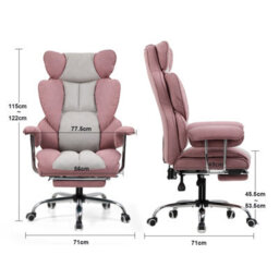 Comhoma Gaming Chair Heavy Duty Executive Office Chair With Footrest Big And Tall Adjustable High Back Computer Chairs Pink - thumbnail 7