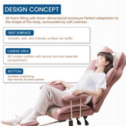 Comhoma Gaming Chair Heavy Duty Executive Office Chair With Footrest Big And Tall Adjustable High Back Computer Chairs Pink - thumbnail 6