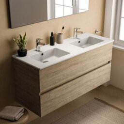 Ideal Standard Eurovit+ 1200mm Wall Mounted Vanity Unit With 2 Drawers In Natural Oak - thumbnail 3