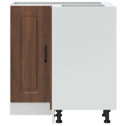 Berkfield Kitchen Corner Base Cabinet Kalmar Brown Oak Engineered Wood - thumbnail 4