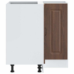 Berkfield Kitchen Corner Base Cabinet Kalmar Brown Oak Engineered Wood - thumbnail 6
