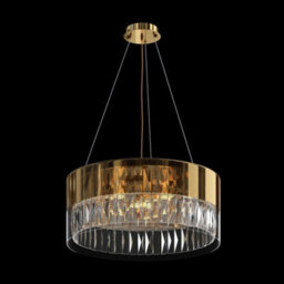 Luminosa Lighting Luminosa Wonderland Modern Cylindrical Pendant Ceiling Light Gold - thumbnail 2