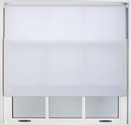 Furnished Daylight Roller Blinds With Metal Fittings - White Trimmable Blind For Windows And Doors (W)180Cm (L)210Cm