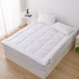 Glamhaus Luxury Mattress Topper Cushioned Cotton Bed Topper Anti Allergy - thumbnail 1