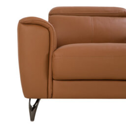 Beliani 3+1 Brown Leather Sofa Set With Adjustable 6-Position Headrests - thumbnail 6