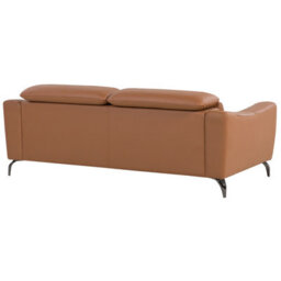 Beliani 3+1 Brown Leather Sofa Set With Adjustable 6-Position Headrests - thumbnail 4