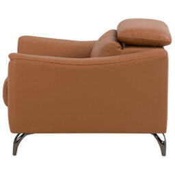 Beliani 3+1 Brown Leather Sofa Set With Adjustable 6-Position Headrests - thumbnail 9