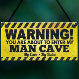 Red Ocean Man Cave Funny Hanging Plaque Fathers Day Gift Games Room Boys Bedroom Sign - thumbnail 5