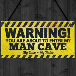 Red Ocean Man Cave Funny Hanging Plaque Fathers Day Gift Games Room Boys Bedroom Sign - thumbnail 4
