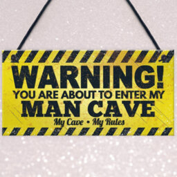 Red Ocean Man Cave Funny Hanging Plaque Fathers Day Gift Games Room Boys Bedroom Sign - thumbnail 3
