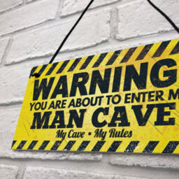 Red Ocean Man Cave Funny Hanging Plaque Fathers Day Gift Games Room Boys Bedroom Sign - thumbnail 7